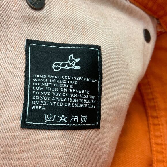 AKOO Shorts Mens Size 42 Orange Standard Fit distressed 11.5” inseam - Picture 7 of 12